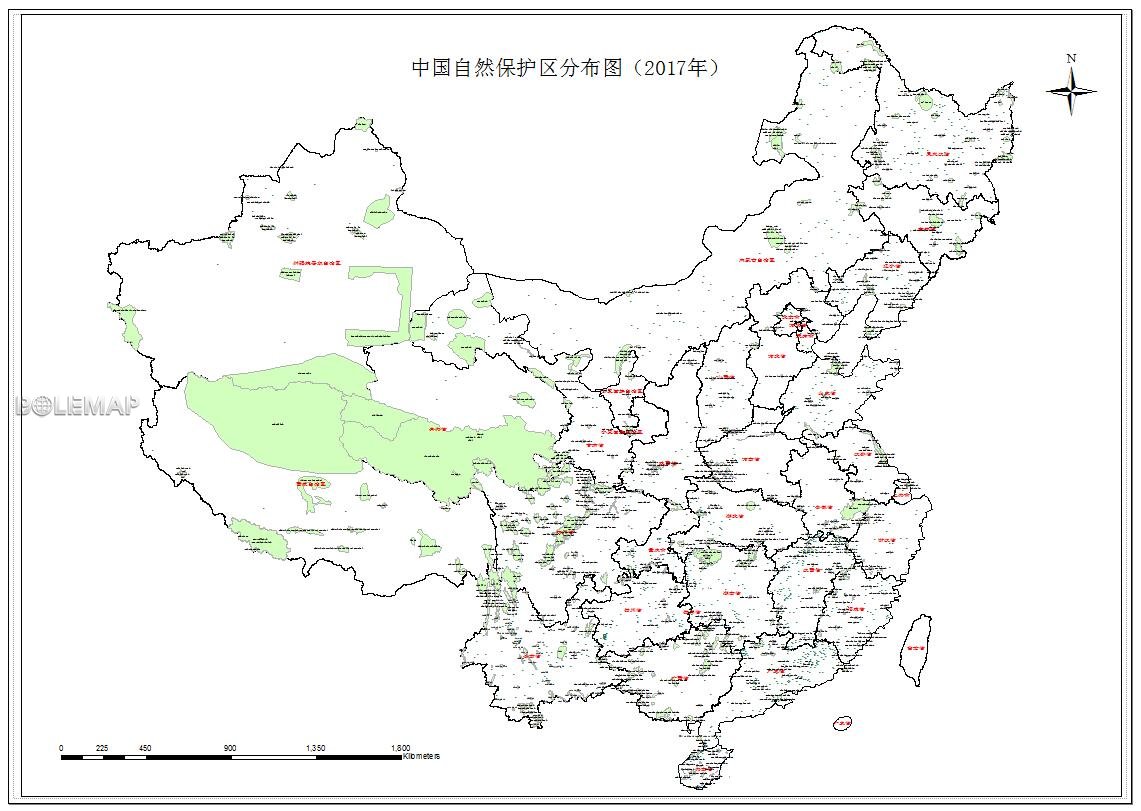 自然保护区分布图